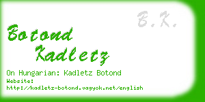 botond kadletz business card